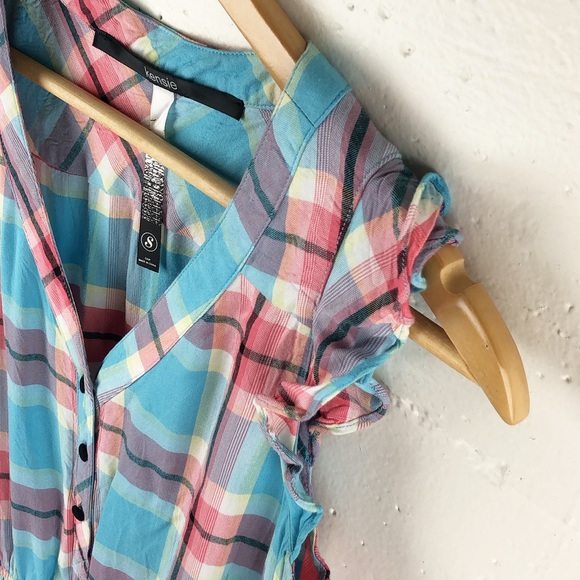 Kensie Plaid Summer Dress - Picture 3 of 9